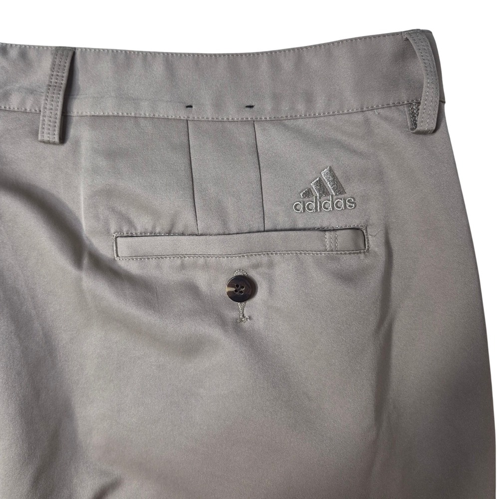 Adidas Golf Pants Mens 40(42) X 32 Tan Climalite Flat Front‎ Performance